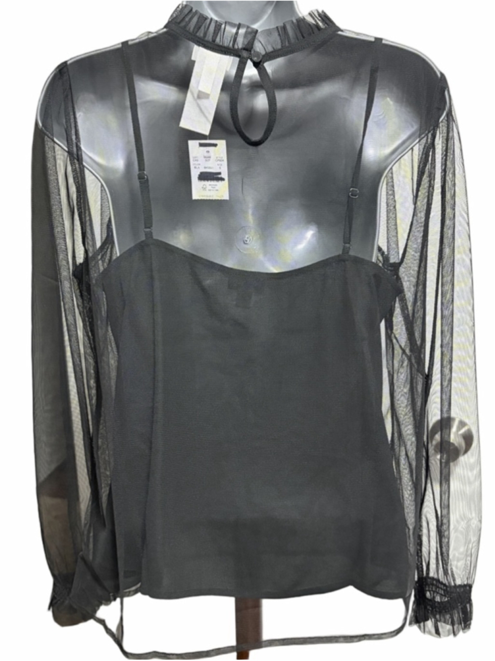 NWT J. Crew Tulle ruffleneck top size small retails $118 - Picture 7 of 10